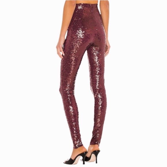 Commando Sequin Leggings in Color Wine - Picture 2 of 4